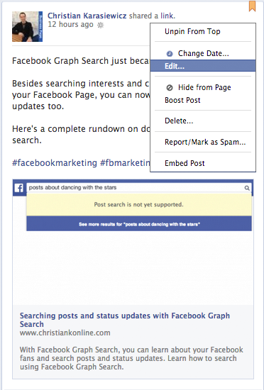 How to edit Facebook posts on Pages and Profiles - Video